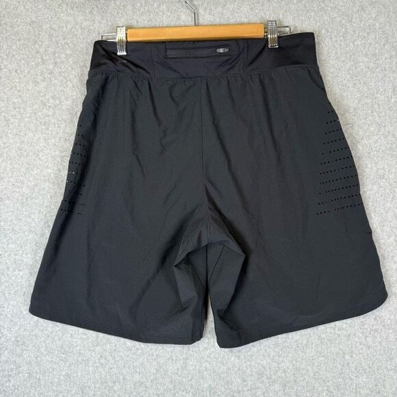 Under Armour Mens Large Pull On Fitted 9" Shorts Black Athletic Elastic Waist - Picture 6 of 7